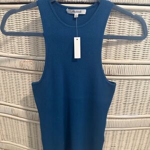 Madewell Blue Ribbed Tank Top